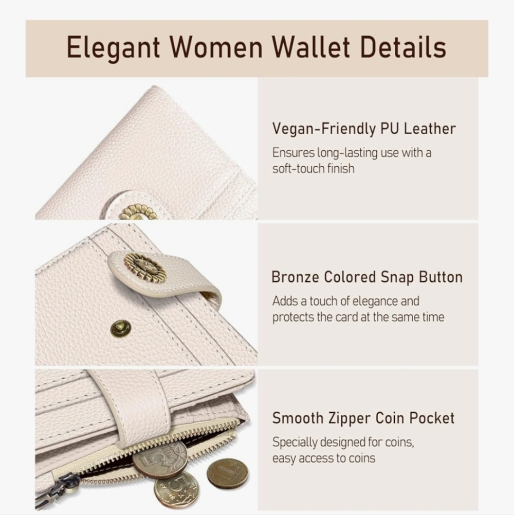 White RFID-Blocking Wallet - Picture 6 of 6